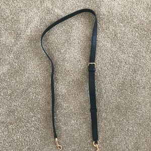 Marc Jacobs Adjustable Black Leather Purse Strap with Gold Hardware